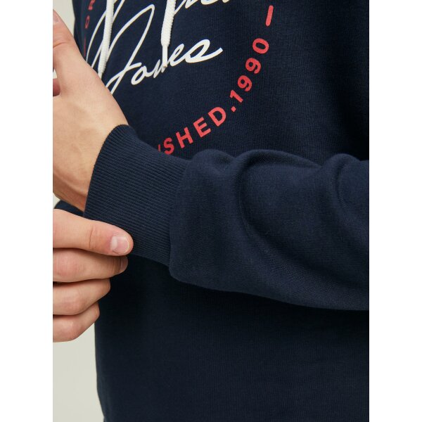 JACK&JONES_AutumnWinter_4026286_12219670 (4) Ανδρική  Φούτερ Κουκούλα  JACK & JONES 12219670 Μπλέ - Image 5