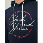 Ανδρική Φούτερ Κουκούλα JACK & JONES 12219670 Μπλέ - Image 6