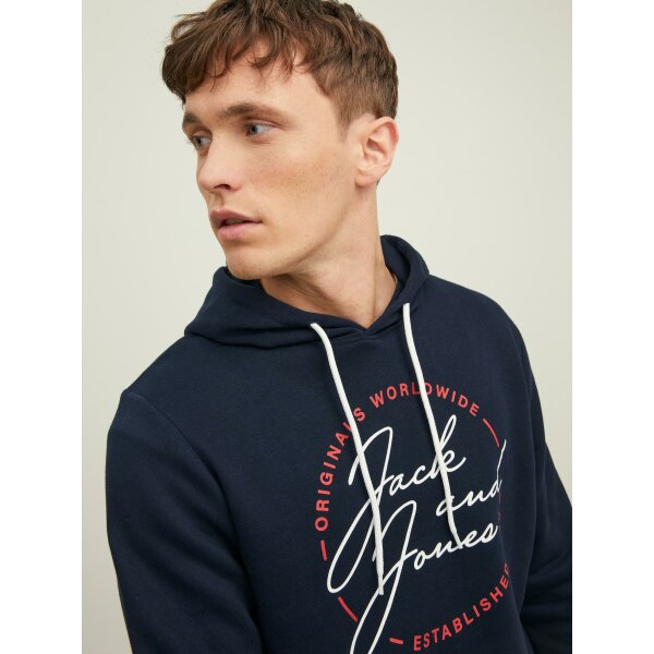 JACK&JONES_AutumnWinter_4026286_12219670 (6) Ανδρική  Φούτερ Κουκούλα  JACK & JONES 12219670 Μπλέ - Image 7