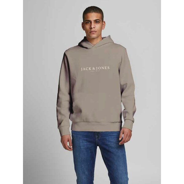 Ανδρική Φούτερ Κουκούλα JACK & JONES 12221967 Μπεζ - Image 2