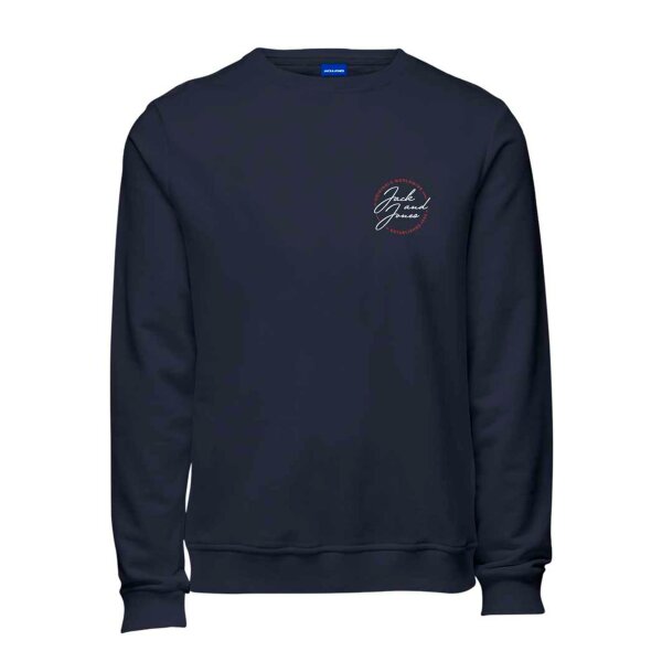 JACK&JONES_AutumnWinter_4061666_12222639 Ανδρική Φούτερ Λαιμόκοψη JACK & JONES PLUS SIZE 12222639 Μπλέ - Image 1