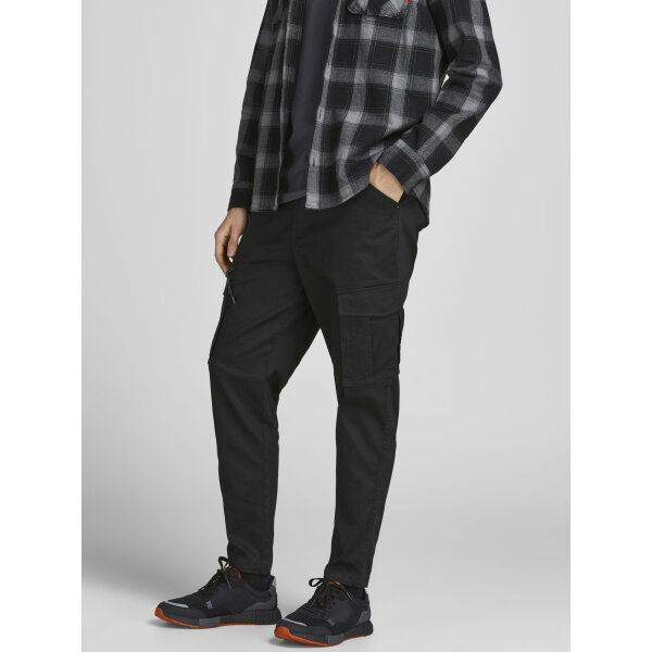 Ανδρικό Παντελόνι CARGO JACK & JONES 12194240 Μαύρο - Image 3