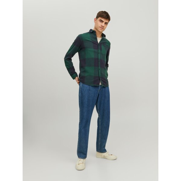 JACK&JONES_Noos2023_3964649_12215467 (2) Ανδρικό Πουκάμισο Καρό JACK & JONES 12215467 Πράσινο - Image 3