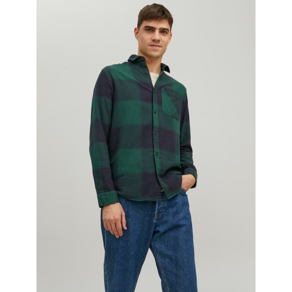 JACK&JONES_Noos2023_3964649_12215467 (5) Ανδρικό Πουκάμισο Καρό JACK & JONES 12215467 Πράσινο - Image 6