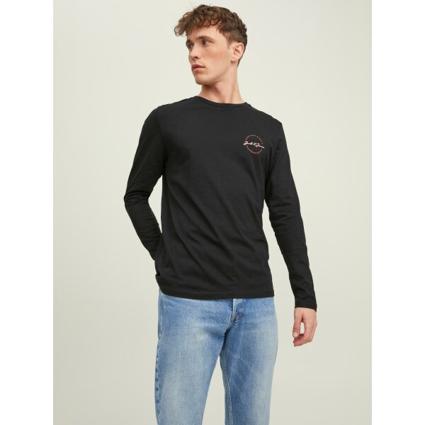 Ανδρική Μπλούζα Μακρυμάνικη JACK & JONES 12211357 Μαύρο - Image 3