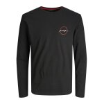 Ανδρική Μπλούζα Μακρυμάνικη JACK & JONES 12211357 Μαύρο