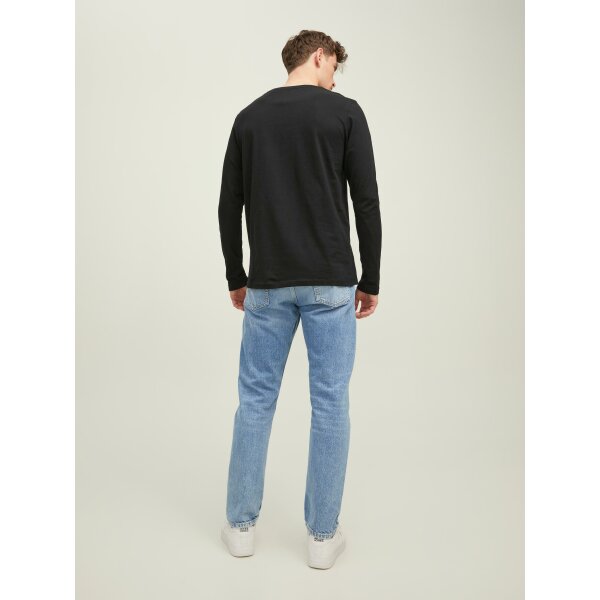 Ανδρική Μπλούζα Μακρυμάνικη JACK & JONES 12211357 Μαύρο - Image 4