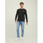 Ανδρική Μπλούζα Μακρυμάνικη JACK & JONES 12211357 Μαύρο - Image 5
