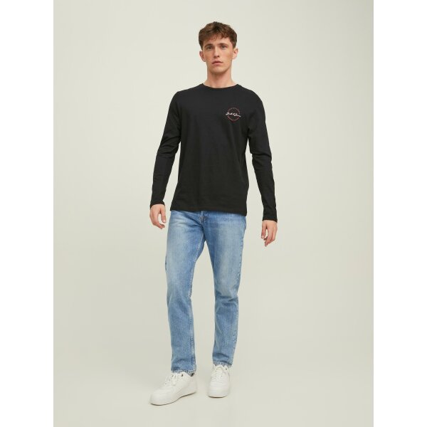 Ανδρική Μπλούζα Μακρυμάνικη JACK & JONES 12211357 Μαύρο - Image 5