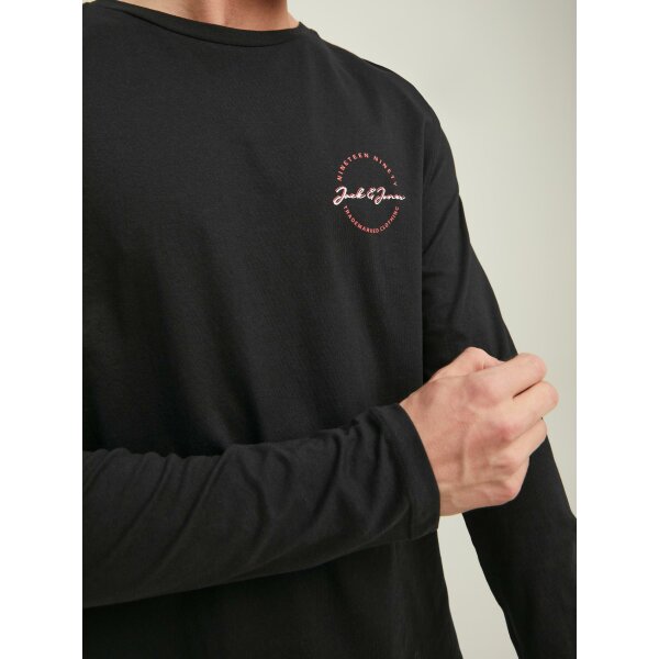 Ανδρική Μπλούζα Μακρυμάνικη JACK & JONES 12211357 Μαύρο - Image 6