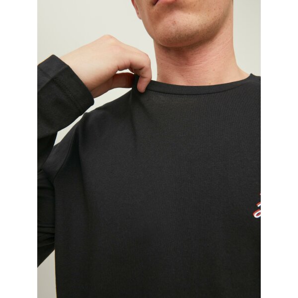 Ανδρική Μπλούζα Μακρυμάνικη JACK & JONES 12211357 Μαύρο - Image 7