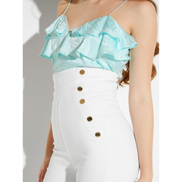 Women's Gwen Trousers  GUESS Λευκό W02A08D3XV2 - Image 3