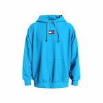 Ανδρική Φούτερ Κουκούλα TOMMY JEANS BADGE HOODIE DM0DM10904 Γαλάζιο