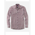 Ανδρικό Πουκάμισο OLYMP CASUAL Lino 41061495 Καρό Ροζ