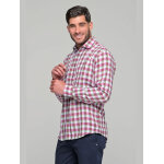 Ανδρικό Πουκάμισο OLYMP CASUAL Lino 41061495 Καρό Ροζ - Image 2