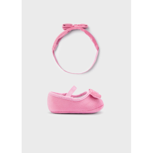 παπουτσια-με-κορδελα-νεογεννητο_id_12-09568-057-L-4 Παπούτσια με Στέκα Ροζ 12-09568-057 - Image 1