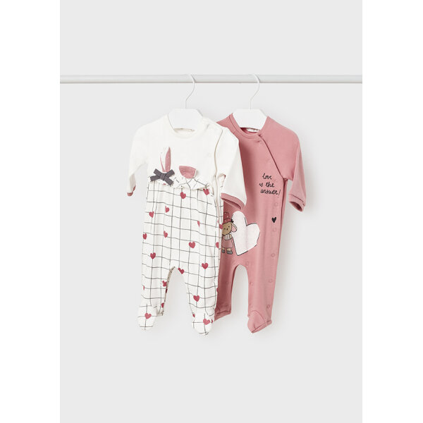 σετ-2-πιτζαμακια-ecofriends-νεογεννητο_id_12-02614-090-L-4 Σετ 2 Φορμάκια Ροζ12-02614-090 - Image 1