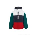 Ανδρικό Μπουφάν TOMMY JEANS DM0DM14457 ARCHIVE COLORBLOCK PUFFER Λευκό Μπλέ