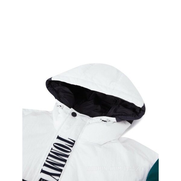 Ανδρικό Μπουφάν TOMMY JEANS DM0DM14457 ARCHIVE COLORBLOCK PUFFER Λευκό Μπλέ - Image 3