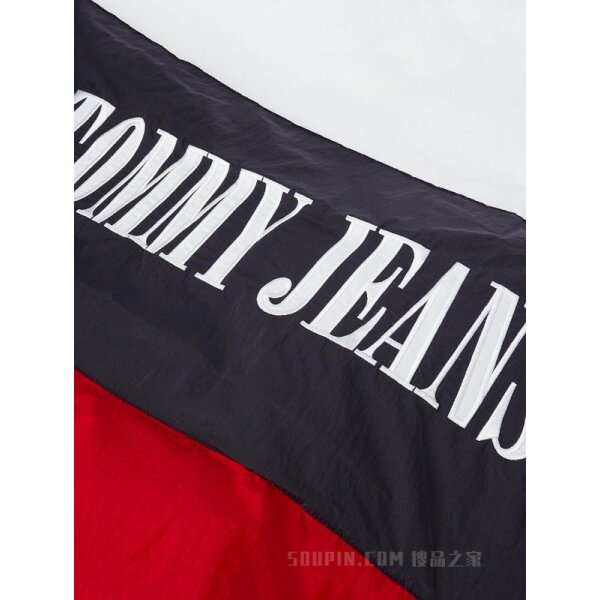 Ανδρικό Μπουφάν TOMMY JEANS DM0DM14457 ARCHIVE COLORBLOCK PUFFER Λευκό Μπλέ - Image 5