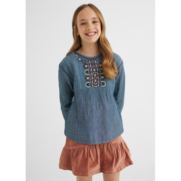 12-07172-056-M-2 ΜΠΛΟΥΖΑ ΜΕ ΚΕΝΤΗΜΑ ΚΟΡΙΤΣΙ MAYORAL 12-07172-056 - Image 1