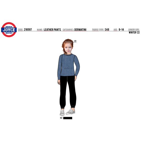 216597_01_02 ΠΑΝΤΕΛΟΝΙ ΔΕΡΜΑΤΙΝΟ ΚΟΡΙΤΣΙ ΜΑΥΡΟ JOYCE 216597 - Image 1