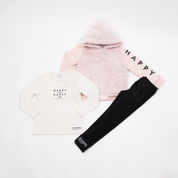 42644 ΣΕΤ ΜΕ ΚΟΛΑΝ ΤΡΙΑ ΚΟΜMΑΤΙΑ ΚΟΡΙΤΣΙ ΡΟΖ TRAX 426440901 - Image 1