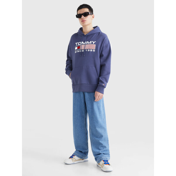 C23_02_DM0DM15009C87_MO-ST-F1 Ανδρική Φούτερ TOMMY JEANS DM0DM15009 REG ATHLETIC LOGO HOODIE Μπλέ - Image 4