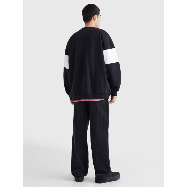 Ανδρική Φούτερ TOMMY JEANS DM0DM15026 REG AUTHENTIC BLOCK CREW Μαύρο - Image 2