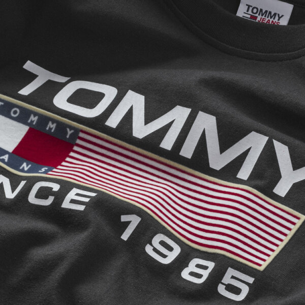 DM0DM14991BDS_D3 Ανδρική Μπλούζα TOMMY JEANS DM0DM14991 ATHLETIC TWISTED LOGO Μαύρο - Image 3