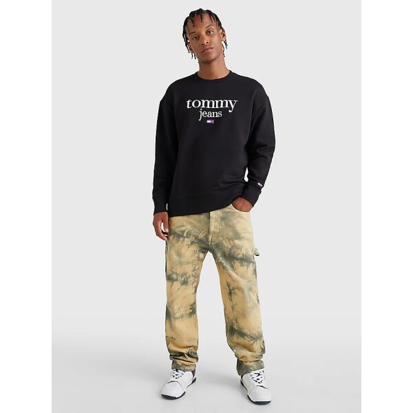 DM0DM15029_BDS_alternate1 Ανδρική Φούτερ  TOMMY JEANS DM0DM15029 REG MODERN CORP LOGO CREW Μαύρο - Image 2