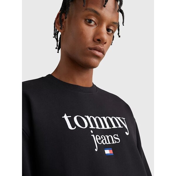 DM0DM15029_BDS_alternate2 (1) Ανδρική Φούτερ  TOMMY JEANS DM0DM15029 REG MODERN CORP LOGO CREW Μαύρο - Image 3