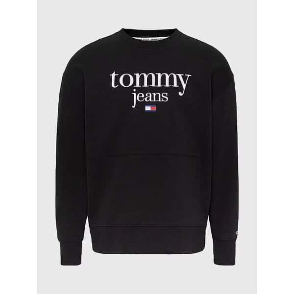 DM0DM15029_BDS_alternate5 Ανδρική Φούτερ  TOMMY JEANS DM0DM15029 REG MODERN CORP LOGO CREW Μαύρο - Image 1