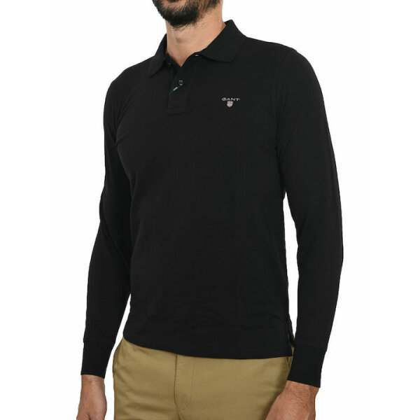 fixedratio_20190521144611_f5f8f826 Ανδρική Μπλούζα Μακρυμάνικο POLO GANT 5201 ORIGINAL PIQUE Μαύρο - Image 4