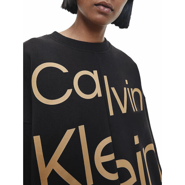 ΜΠΛΟΥΖΑ ΓΥΝΑΙΚΕΙΑ ΜΑΥΡΟ CALVIN KLEIN BOLD DISRUPTED LOGO SWEATSHIRT J20J219761-BEH - Image 4