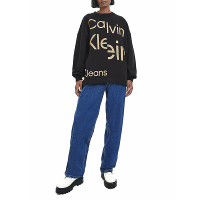 ΜΠΛΟΥΖΑ ΓΥΝΑΙΚΕΙΑ ΜΑΥΡΟ CALVIN KLEIN BOLD DISRUPTED LOGO SWEATSHIRT J20J219761-BEH