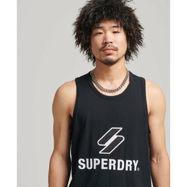 Ανδρική  Αμάνικη Μπλούζα SUPERDRY CODE SL STACKED APQ VEST M6010665A Μαύρο - Image 2
