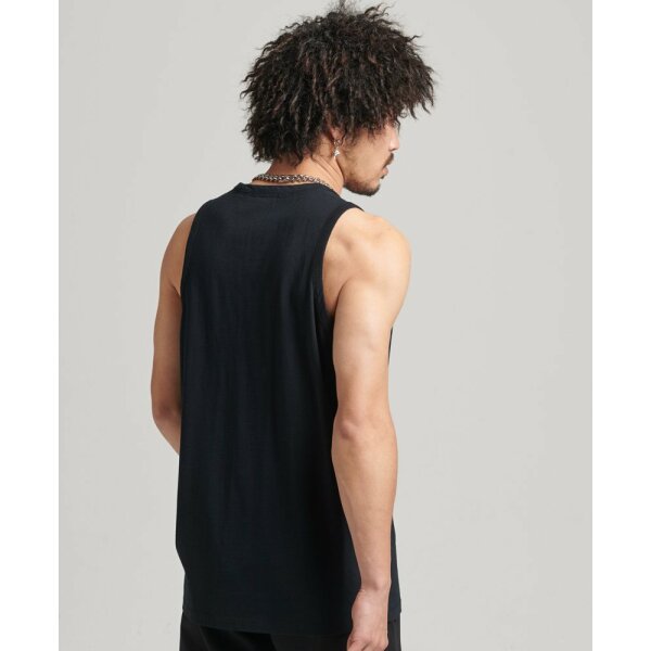 Ανδρική  Αμάνικη Μπλούζα SUPERDRY CODE SL STACKED APQ VEST M6010665A Μαύρο - Image 4