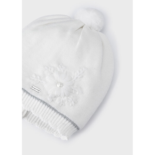 σετ-σκουφος-και-κασκολ-με-λουλουδι-baby_id_12-10280-064-L-7 Σέτ σκούφος κασκόλ λουλούδι Εκρού 12-10280-064 - Image 5