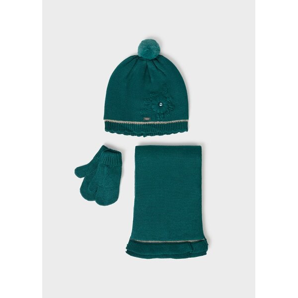 σετ-σκουφος-και-κασκολ-με-λουλουδι-baby_id_12-10280-065-L-4 Σέτ σκούφος κασκόλ λουλούδι Πράσινο 12-10280-065 - Image 1