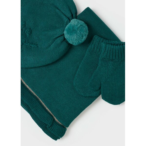 σετ-σκουφος-και-κασκολ-με-λουλουδι-baby_id_12-10280-065-L-5 Σέτ σκούφος κασκόλ λουλούδι Πράσινο 12-10280-065 - Image 2