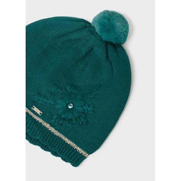 σετ-σκουφος-και-κασκολ-με-λουλουδι-baby_id_12-10280-065-L-7 Σέτ σκούφος κασκόλ λουλούδι Πράσινο 12-10280-065 - Image 4