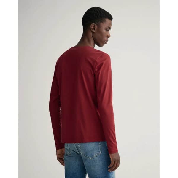 202203-2004028-604-model-bv-1 Ανδρική Μπλούζα GANT 2004028 ARCHIVE SHIELD LS Κόκκινο - Image 5