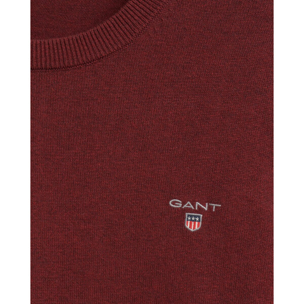 202203-8030551-678-detail-fv-1 Ανδρικό Πουλόβερ GANT 8030551 CLASSIC COTTON C-NECK Μπορντώ - Image 3