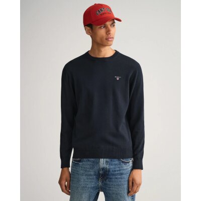 Ανδρικό Πουλόβερ GANT 8030551 CLASSIC COTTON C-NECK Μπλέ