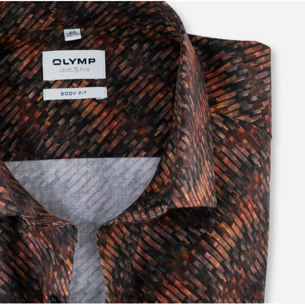 Ανδρικό Πουκάμισο OLYMP LEVEL FIVE BODY FIT 21202407 Καφέ - Image 2