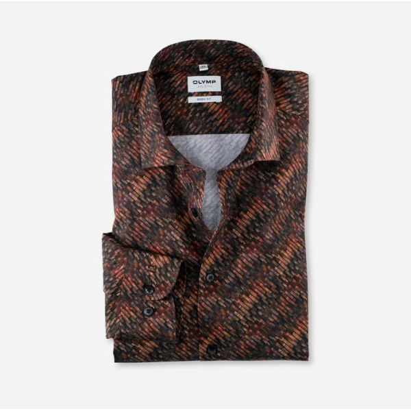 Ανδρικό Πουκάμισο OLYMP LEVEL FIVE BODY FIT 21202407 Καφέ - Image 1