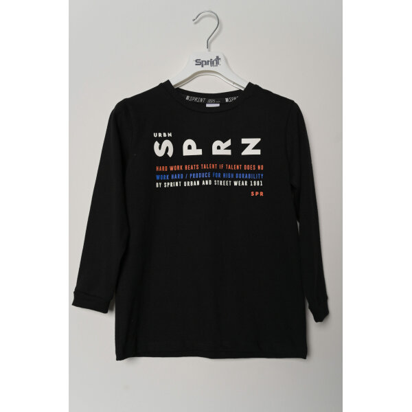 Παιδική Μπλούζα Αγόρι Μαύρη Sprint 221-3042 - Image 1