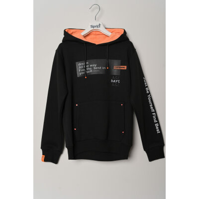 Παιδική Μπλούζα Φούτερ με κουκούλα Αγόρι Μαύρη Sprint 221-3070