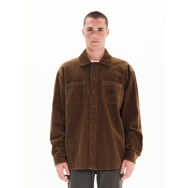 Ανδρικό Πουκάμισο Κοτλέ  EMERSON 222.EM60.22 Καφέ - Image 1